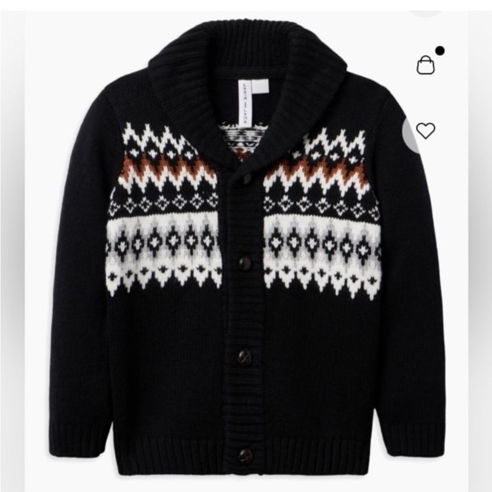 NWT- Janie and Jack Festive Patterned Cardigan